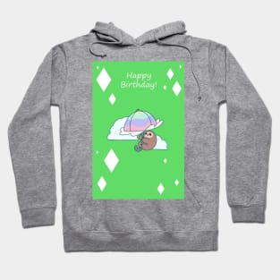 "Happy Birthday" Umbrella Sloth Hoodie